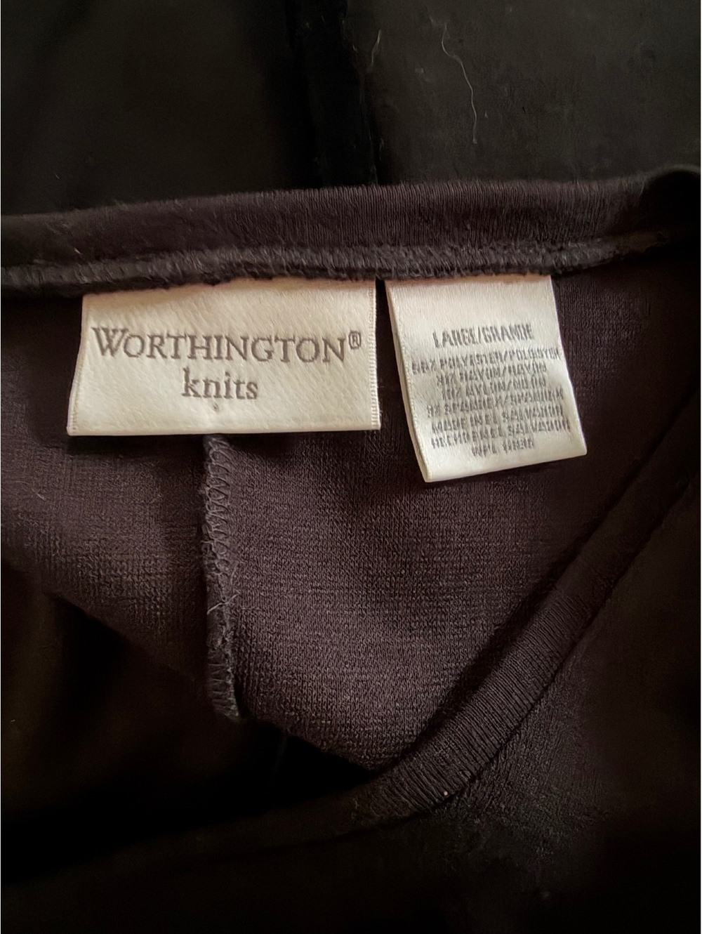Worthington Black V-Neck Long Sleeve Maxi Dress Size Large - Picture 3 of 5